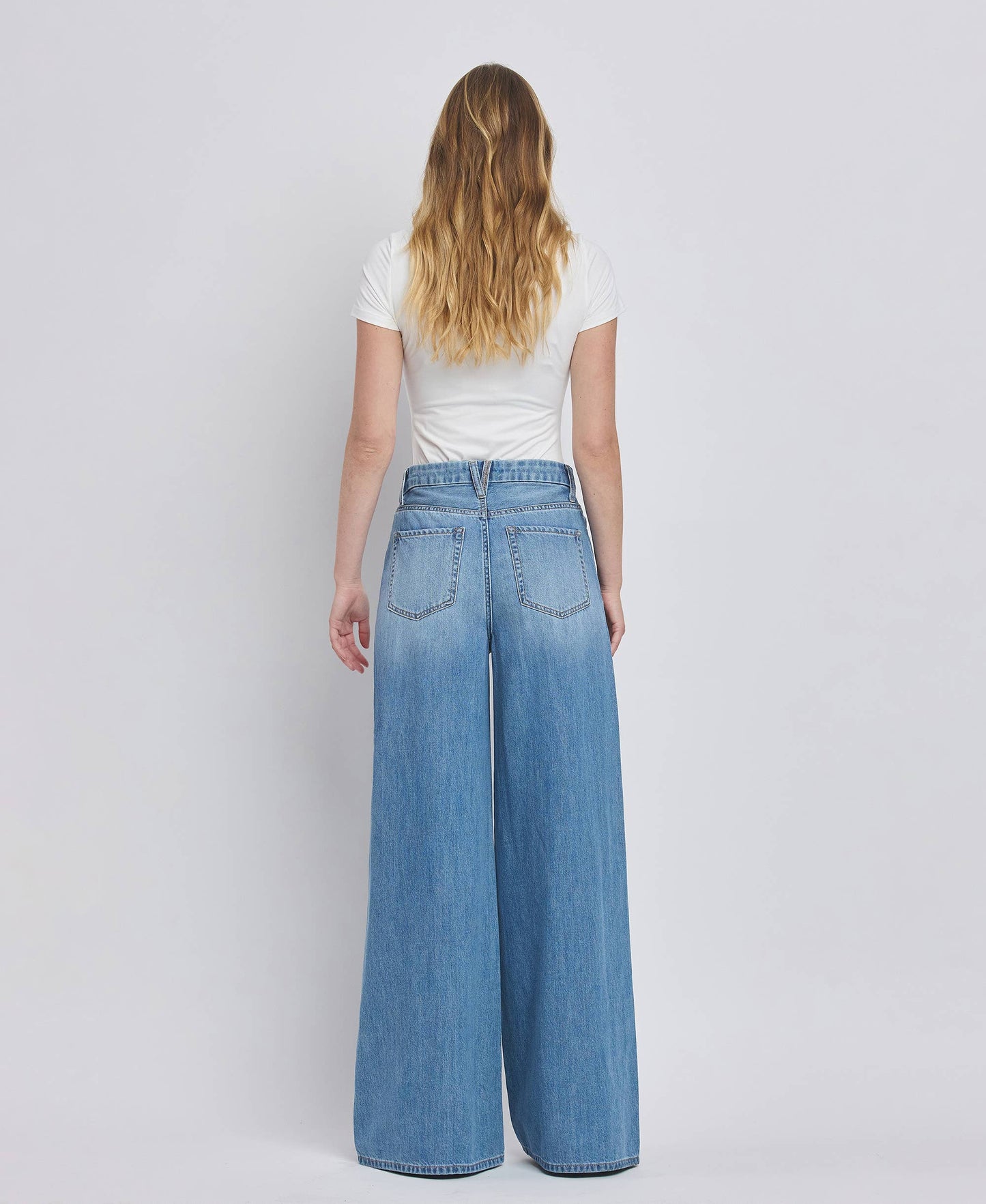 SUPER HIGH RISE WIDE LEG JEANS sizes: 27-32