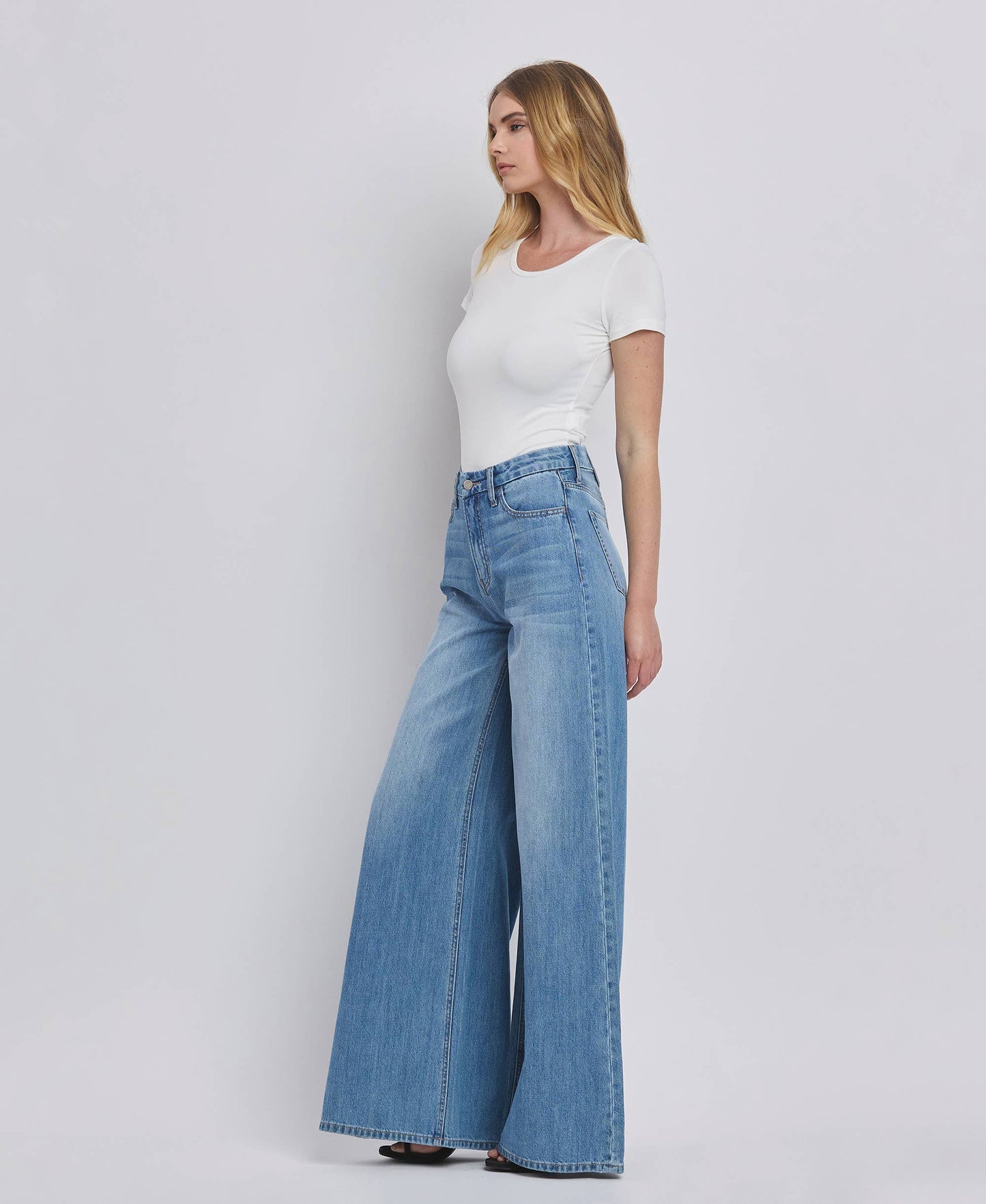 SUPER HIGH RISE WIDE LEG JEANS sizes: 27-32