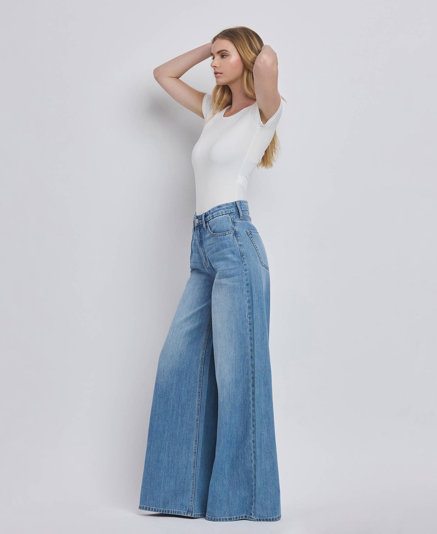 SUPER HIGH RISE WIDE LEG JEANS sizes: 27-32