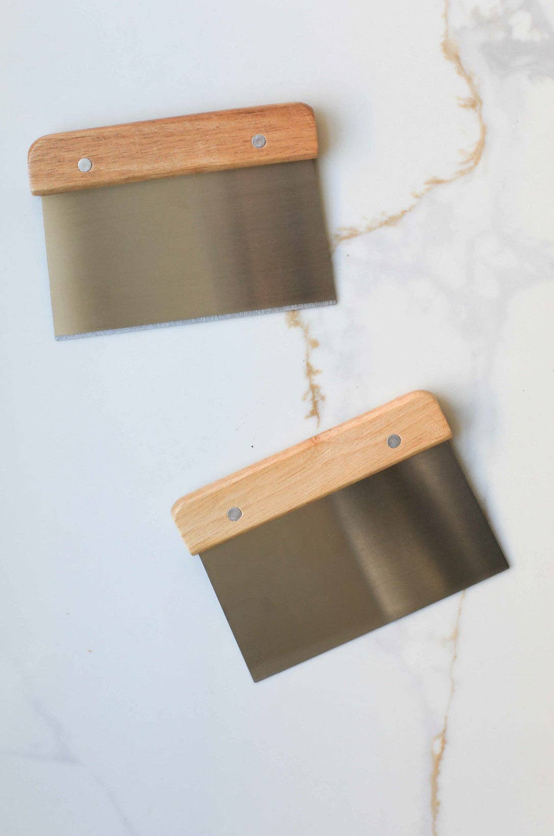Stainless Steel Dough Scrapers: Bronze